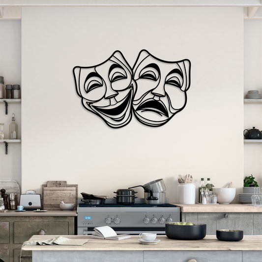 Sock and Buskin Metal Wall Decor Art