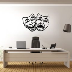 Sock and Buskin Metal Wall Decor Art