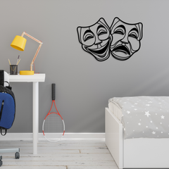 Sock and Buskin Metal Wall Decor Art