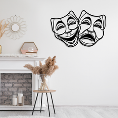 Sock and Buskin Metal Wall Decor Art