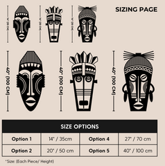 African Tribal Mask Metal Wall Art