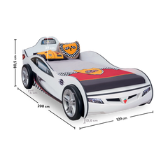 Race Cup Carbed Bed - White