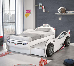 Race Cup Carbed With Friend Bed - White