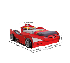 Race Cup Carbed With Friend Bed - Red