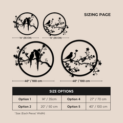 Birds on Branch Metal Wall Art