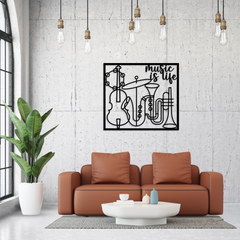 Music Instrument Silhouette Wall Decor