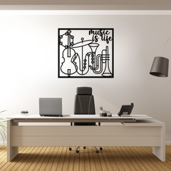 Music Instrument Silhouette Wall Decor