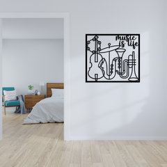 Music Instrument Silhouette Wall Decor