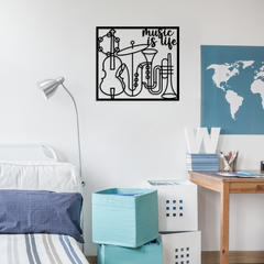 Music Instrument Silhouette Wall Decor