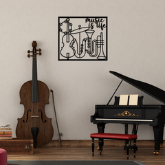 Music Instrument Silhouette Wall Decor