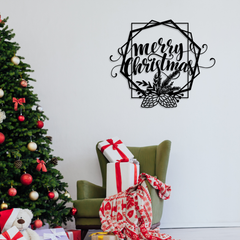Merry Christmas Metal Wall Art Sign