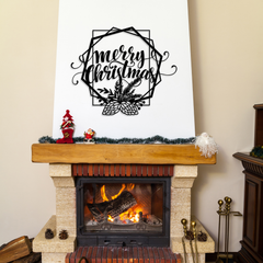Merry Christmas Metal Wall Art Sign