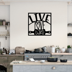 Live Love Bake Metal Wall Art