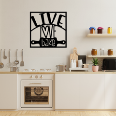 Live Love Bake Metal Wall Art