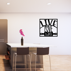 Live Love Bake Metal Wall Art