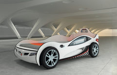 Race Cup Carbed Bed - White