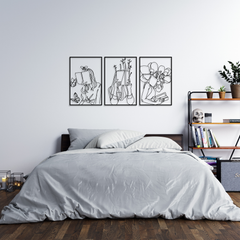 Custom Metal Bookish Women Reading Line Art