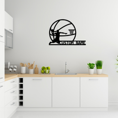 Custom Basketball Name Metal LED Wall Decor
