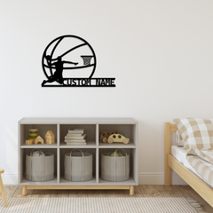 Custom Basketball Name Metal LED Wall Decor