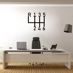 Car Gearbox Metal Wall Decor LED Light