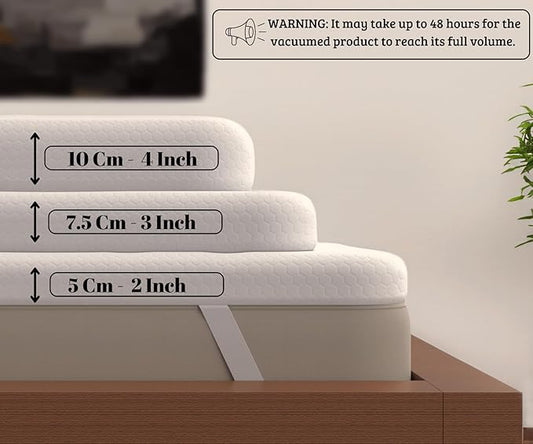 Foam Mattress Memory Topper for All Bed Sizes (Single to King)