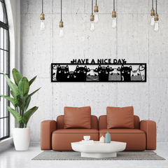 Cat Love Metal Wall Art