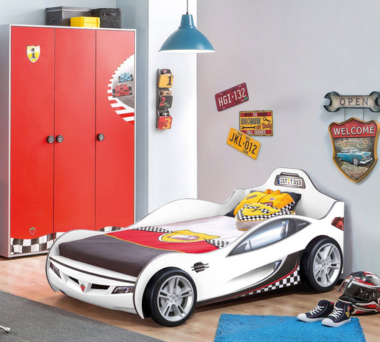 Race Cup Carbed Bed - White